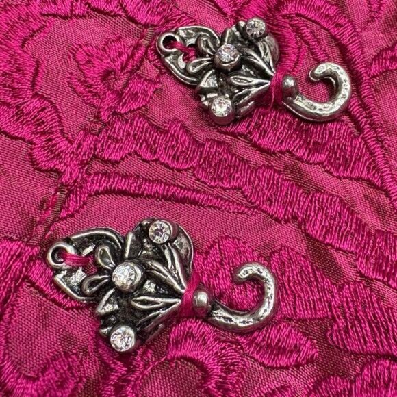 Original Steindl Dress Size M German 100% Silk Dirndl Oktoberfest Milk Maid Pink - Picture 11 of 16